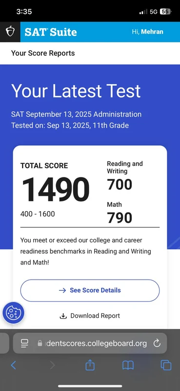 SAT result — 1490 from the Val Tech gallery